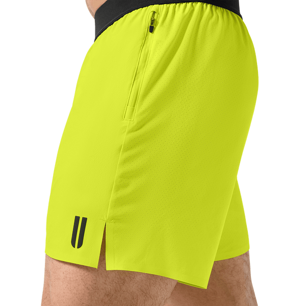 Men's Zest Drive Short 6" (Unlined) U Logo Detail Angle.