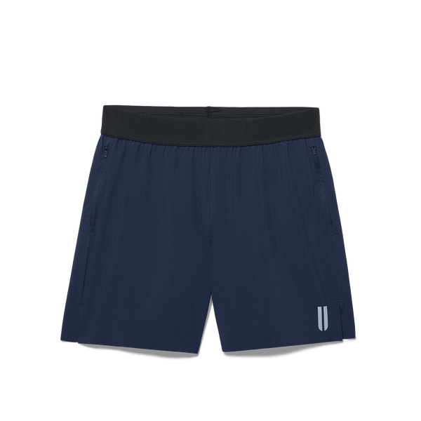 Men's Night Navy Drive Short 6" (Unlined) Flat Lay Angle.