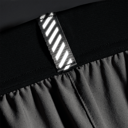 Men's Gargoyle Drive Short 6" (Unlined) Reflective Tab Detail Angle.