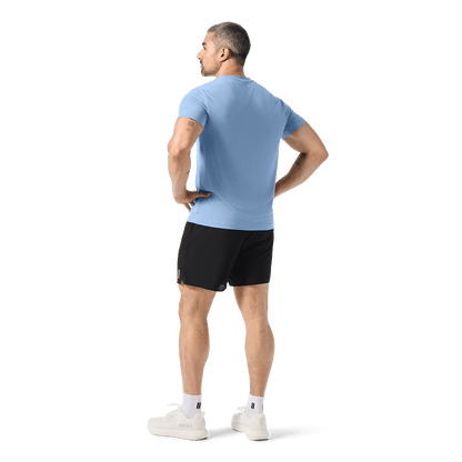 Men's Black Drive Short 6" (Unlined) Back Full Body Angle.