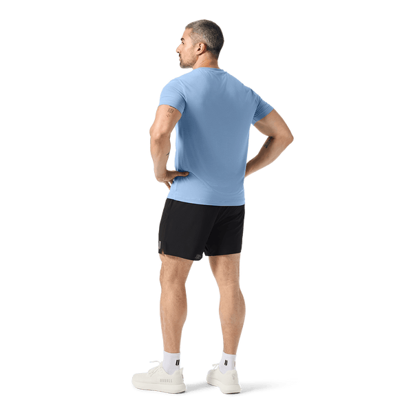 Men's Black Drive Short 6" (Unlined) Back Full Body Angle.