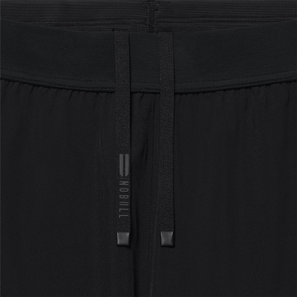 Men's Black Drive Short 6" (Unlined) Drawstring Detail Angle.
