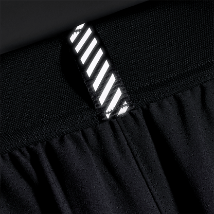 Men's Black Drive Short 6" (Unlined) Reflective Tab Angle.