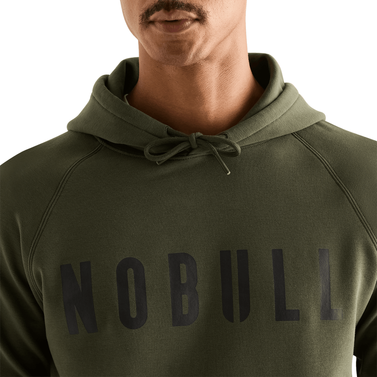 Men's Dark Army NOBULL Layers Hoodie Detail Angle.