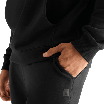 Men's Black NOBULL Layers Hoodie Detail Angle.