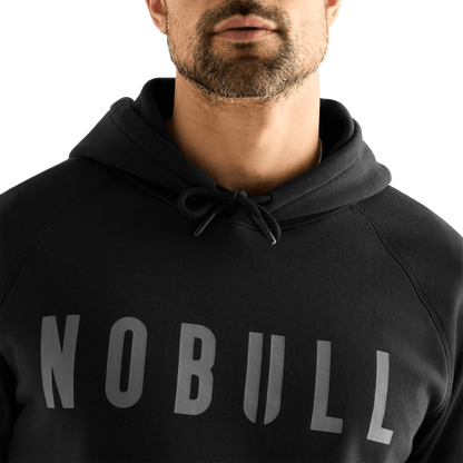 Men's Black NOBULL Layers Hoodie Detail Angle.