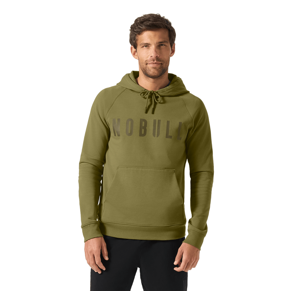 Men's Terrain NOBULL Hoodie Front On Body Angle.