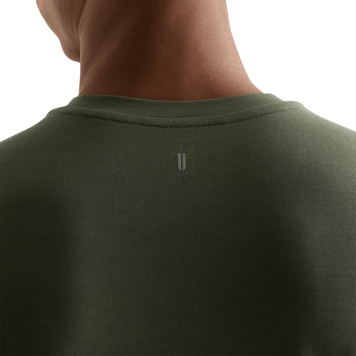 Men's Dark Army NOBULL Long Sleeve Tee U Logo Angle.