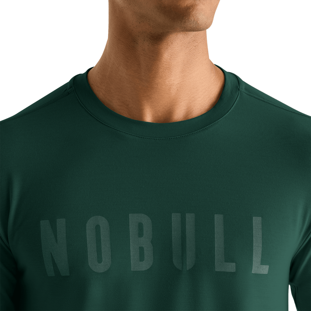 Men's Dark Ivy NOBULL Long Sleeve Tee Detail Angle.