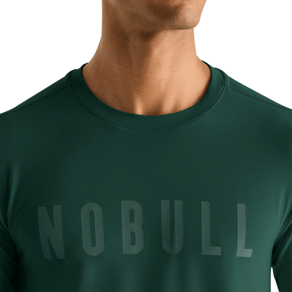 Men's Dark Ivy NOBULL Long Sleeve Tee Detail Angle.
