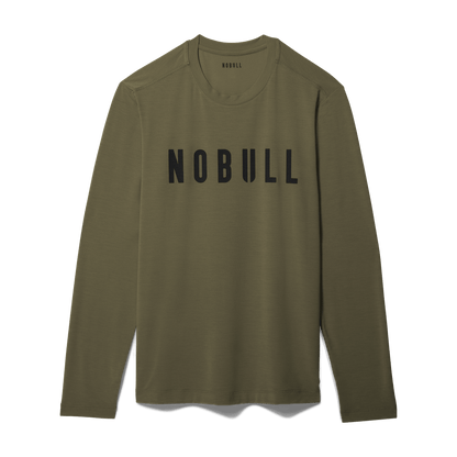 Men's Oak Grove NOBULL Long Sleeve Tee Flat Lay Angle.
