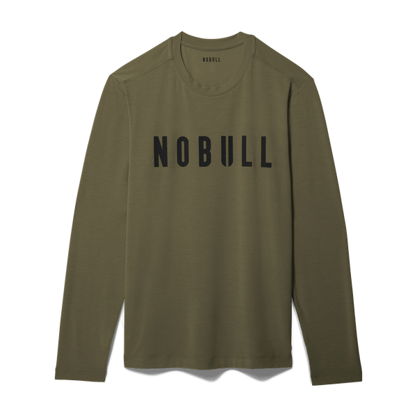 Men's Oak Grove NOBULL Long Sleeve Tee Flat Lay Angle.