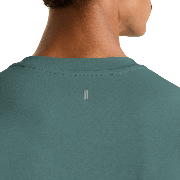 Men's Silver Pine NOBULL Long Sleeve Tee Detail Angle.