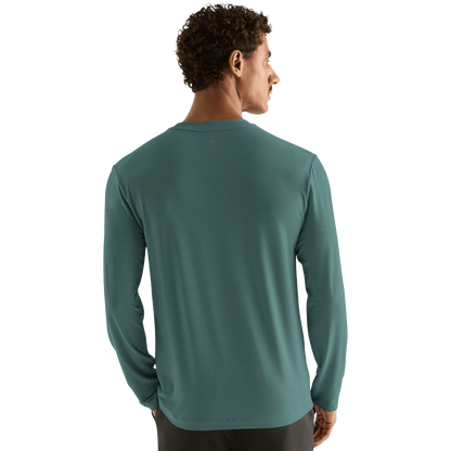 Men's Silver Pine NOBULL Long Sleeve Tee Back Angle.