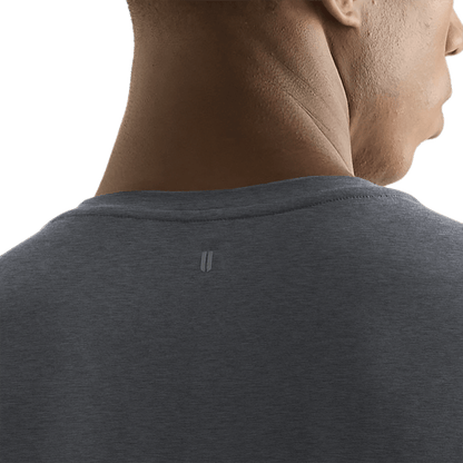 Men's Charcoal Heather NOBULL Long Sleeve Back Detail Angle.