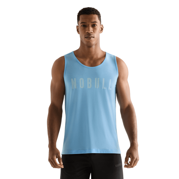 Men's Alaskan Blue NOBULL Tank Front Angle.
