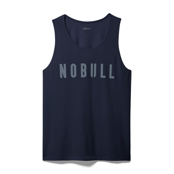 Men's Night Navy NOBULL Tank Flat Lay Angle.