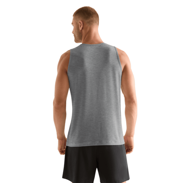 Men's Heather Grey NOBULL Tank Back Angle.