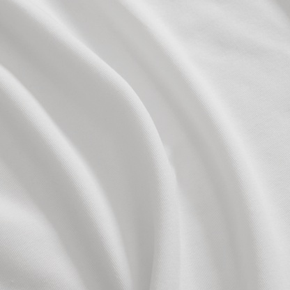 White NOBULLSHIRT Macro Fabric Detail Angle.