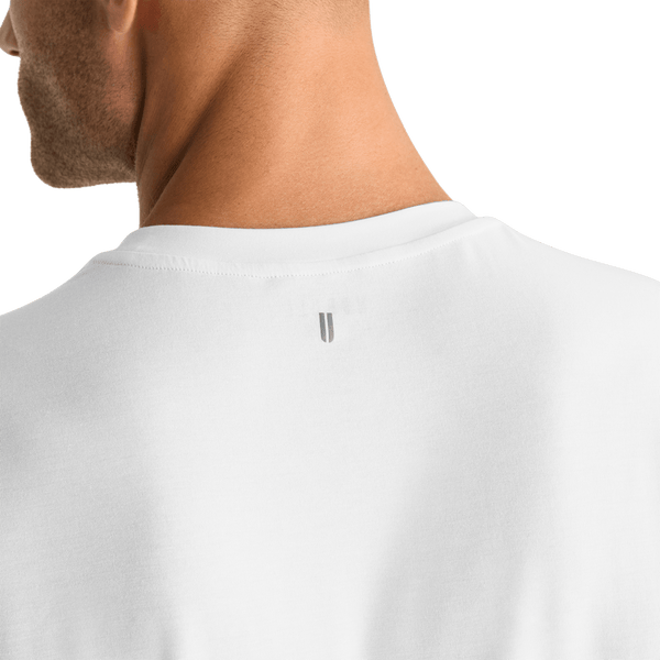 Men's White NOBULL Tee U Logo Angle.