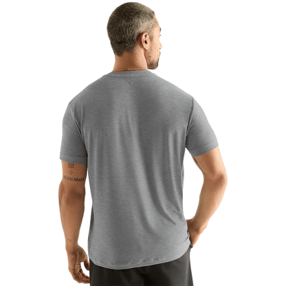 Men's Heather Grey NOBULL Tee Back Angle.