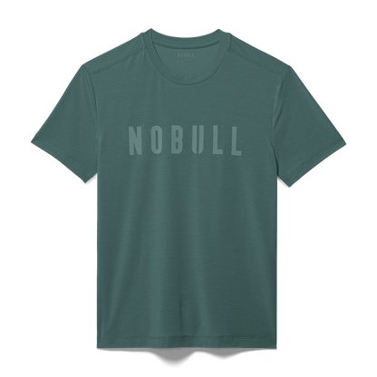 Men's Silver Pine NOBULL Tee Flat Lay Angle.
