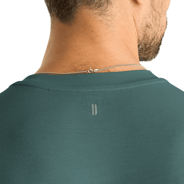 Men's Silver Pine NOBULL Tee Detail Angle.