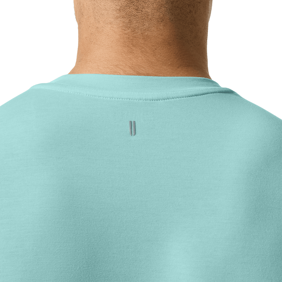 Men's Blue Haze NOBULL Tee Back Detail On Body Angle.