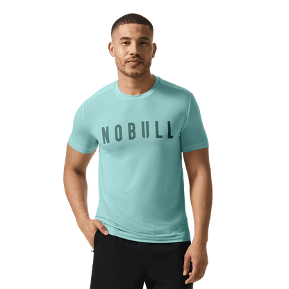 Men's Blue Haze NOBULL Tee Front On Body Angle.