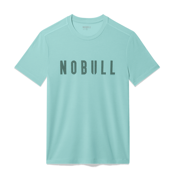 Men's Blue Haze NOBULL Tee Flat Lay Angle.
