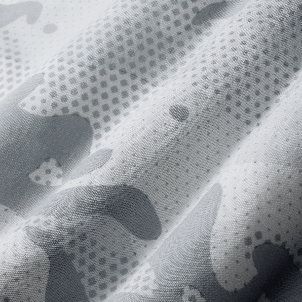 Light Gray Camo Macro Fabric Detail Angle.