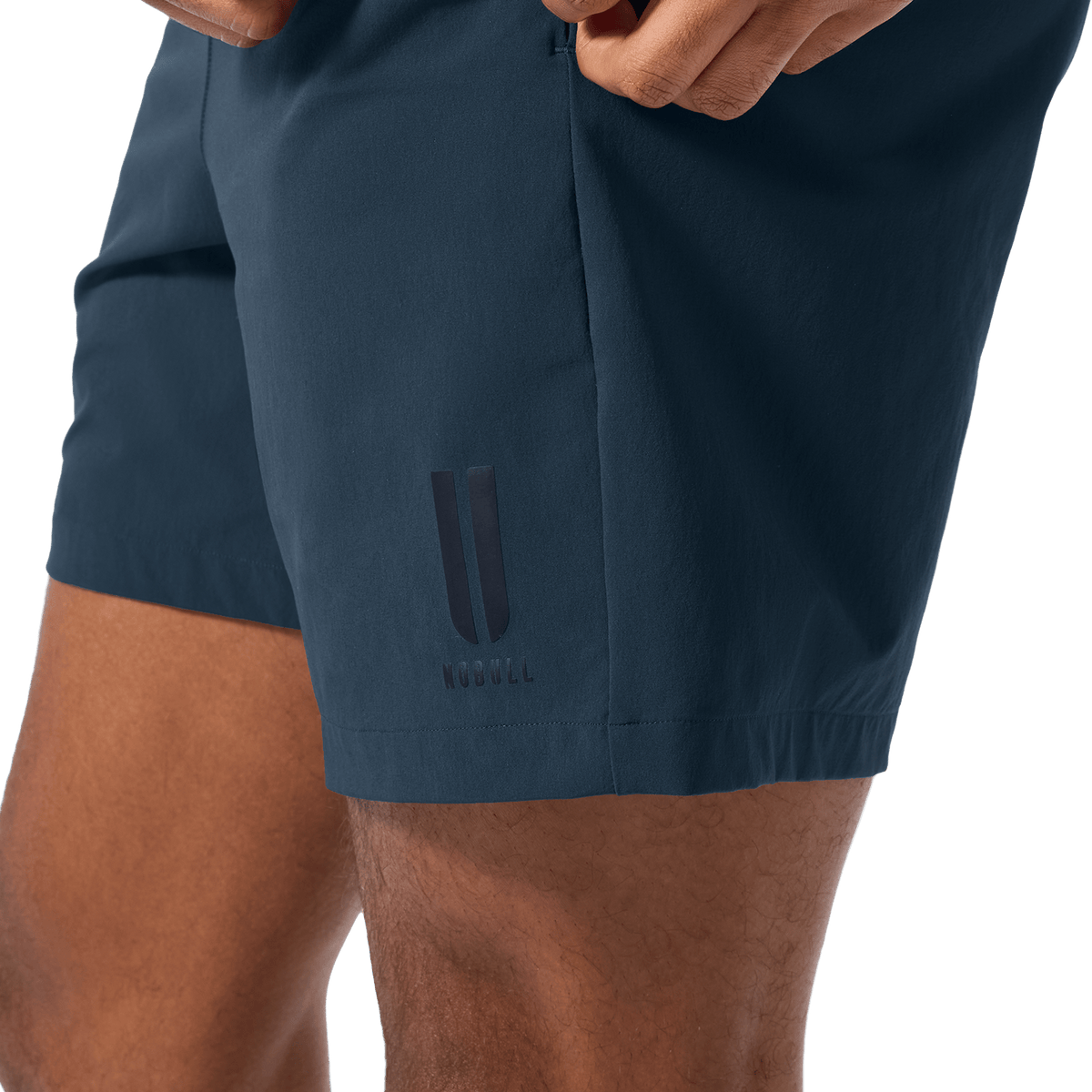 Men's Midnight NOBULL Training Short 6" (Lined) U Logo Angle.