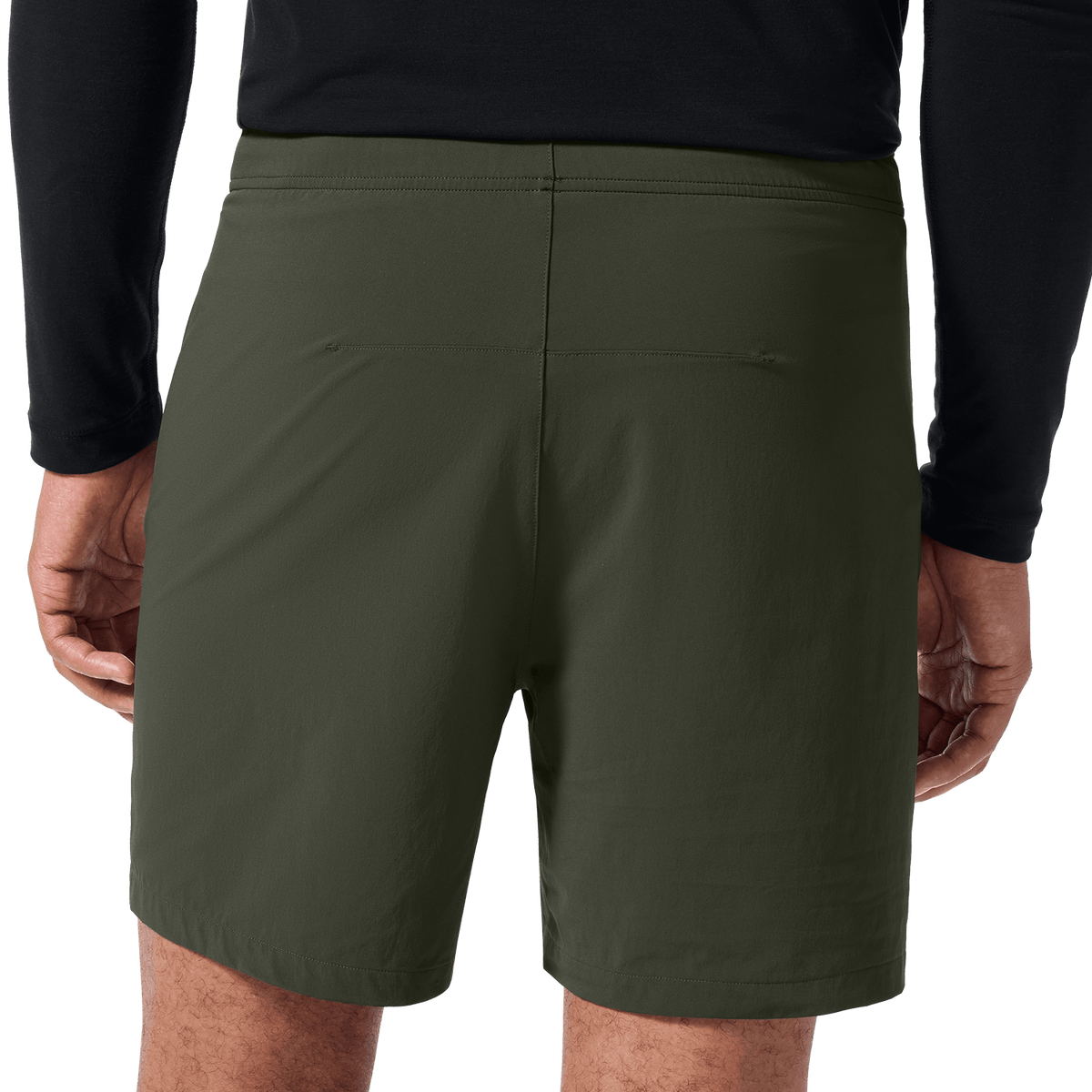 Men's NOBULL Training Short 6" (Lined) Dark Army Back Lower Body Angle.