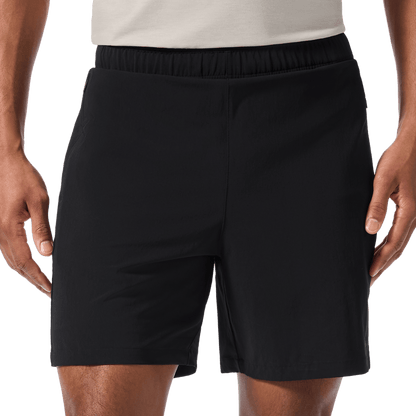 Men's Black NOBULL Training Short 6" (Unlined) Front Lower Body Angle.