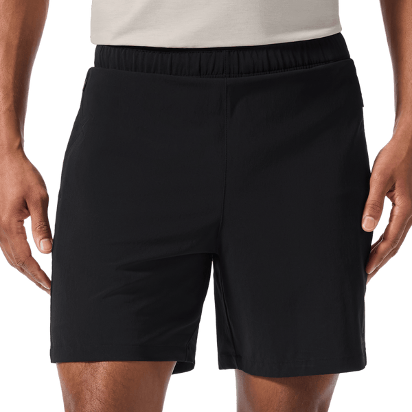 Men's Black NOBULL Training Short 6" (Unlined) Front Lower Body Angle.