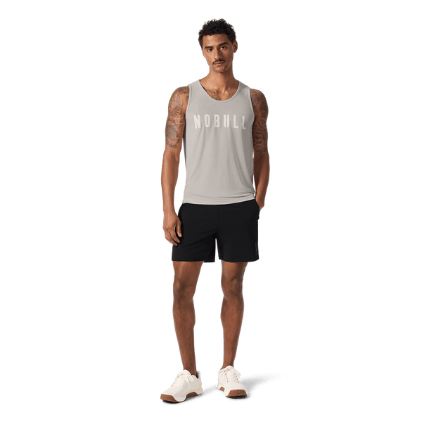 Men's Black NOBULL Training Short 6" (Unlined) Front On Body Angle.