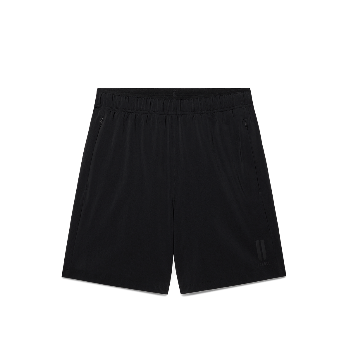 Men's Black NOBULL Training Short 6" (Unlined) Flat Lay Angle.