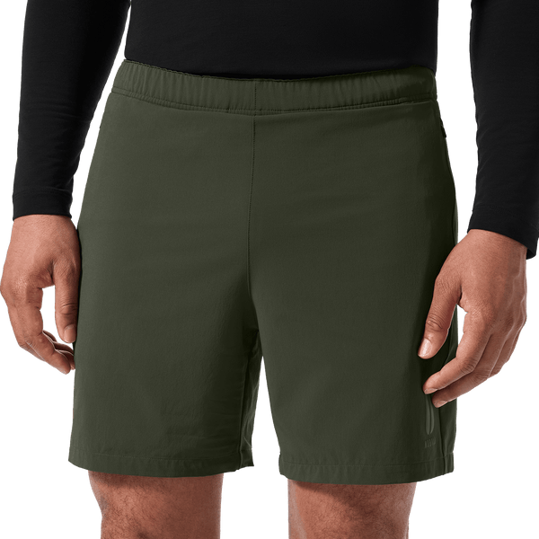Men's Dark Army NOBULL Training Short 6" (Unlined) Front Lower Body Angle.
