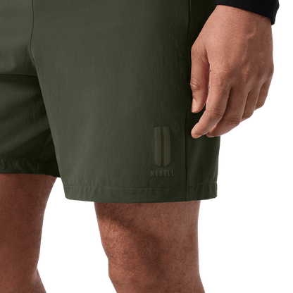 Men's Dark Army NOBULL Training Short 6" (Unlined) U Logo Angle.