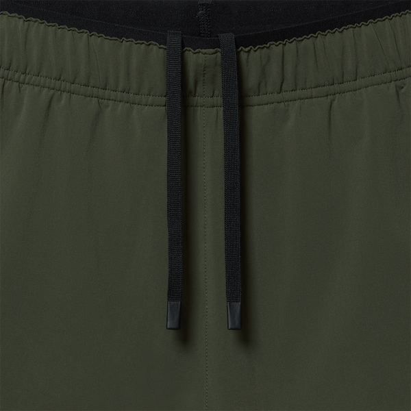 Men's Dark Army NOBULL Training Short 6" (Unlined) Drawstring Macro Detail Angle.