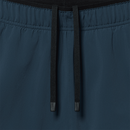 Men's Midnight NOBULL Training Short 8" (Unlined) Macro Fabric Drawstring Detail Angle.