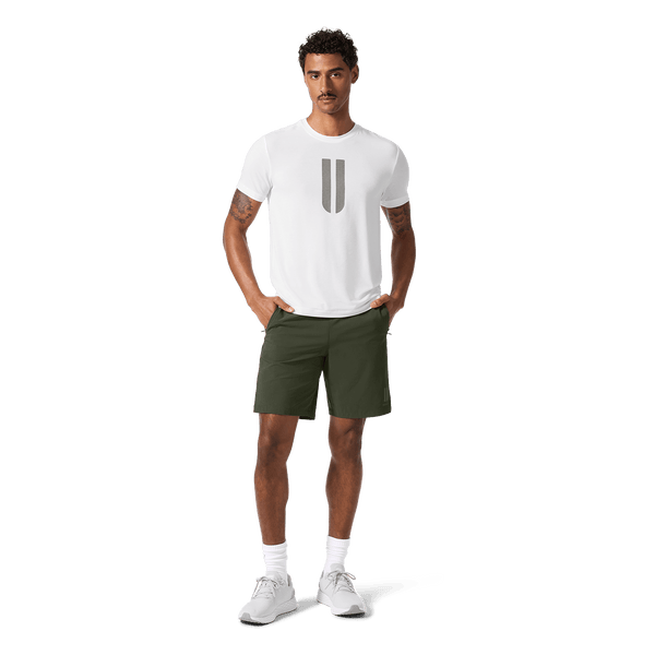 Men's Dark Army NOBULL Training Short 8" (Unlined) Front On Body Angle.