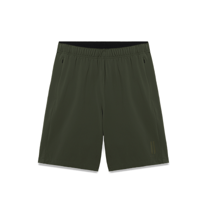 Men's Dark Army NOBULL Training Short 8" (Unlined) Flat Lay Angle.