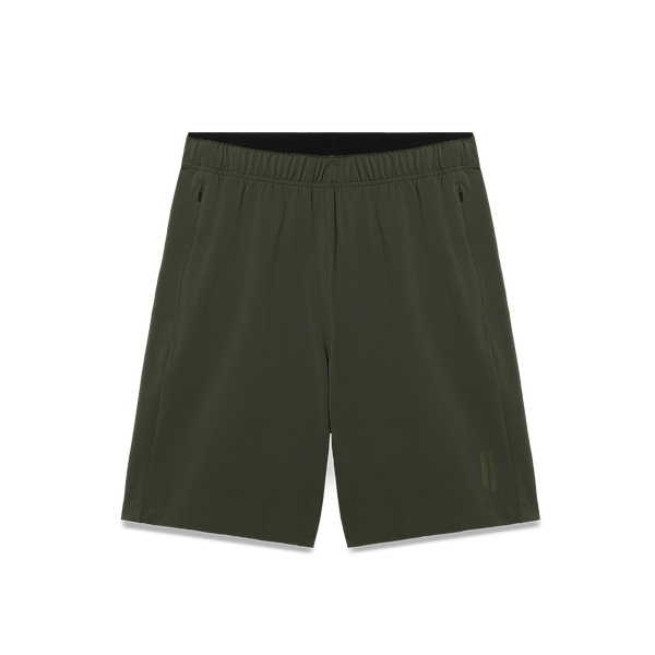 Men's Dark Army NOBULL Training Short 8" (Unlined) Flat Lay Angle.