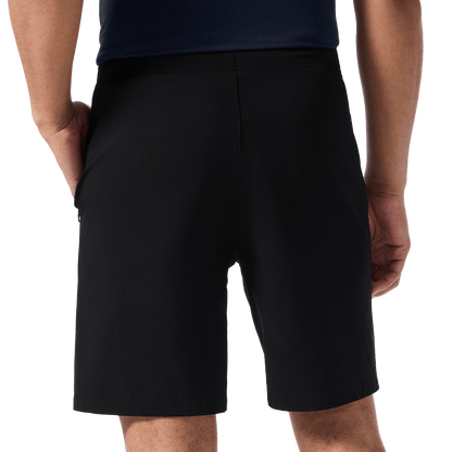 Men's Black NOBULL Training Short 8" (Unlined) Back Lower Body Angle.