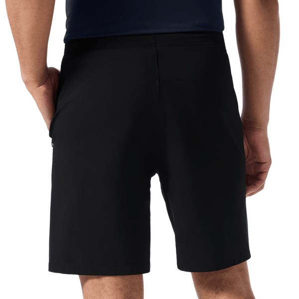 Men's Black NOBULL Training Short 8" (Unlined) Back Lower Body Angle.