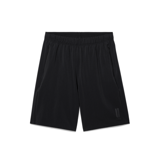 Men's Black NOBULL Training Short 8" (Unlined) Flat Lay Angle.