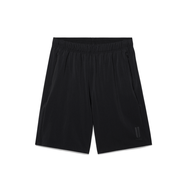Men's Black NOBULL Training Short 8" (Unlined) Flat Lay Angle.