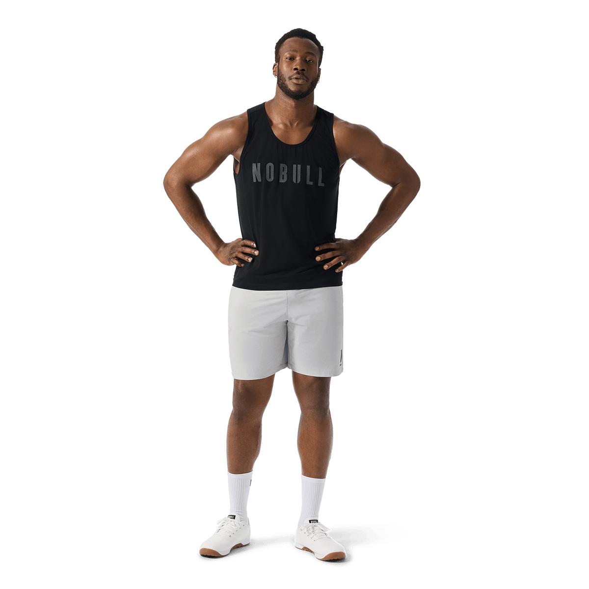 Men's Lunar Rock NOBULL Training Short 8" (Unlined) Front Full Body Angle.