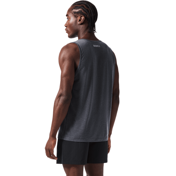 Men's Charcoal Heather NOBULL U Tank Back Angle.